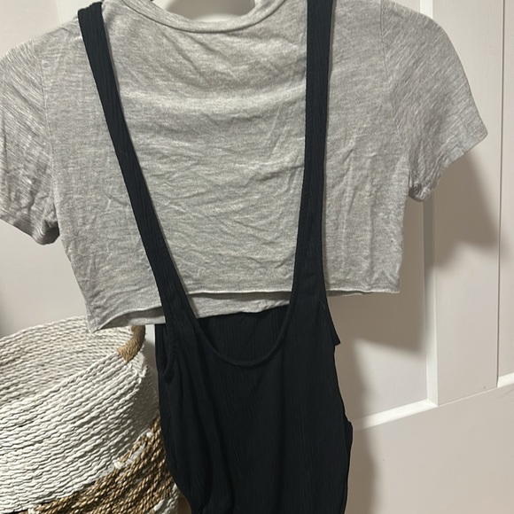 Bodysuit with crop t-shirt attached - Picture 3 of 3